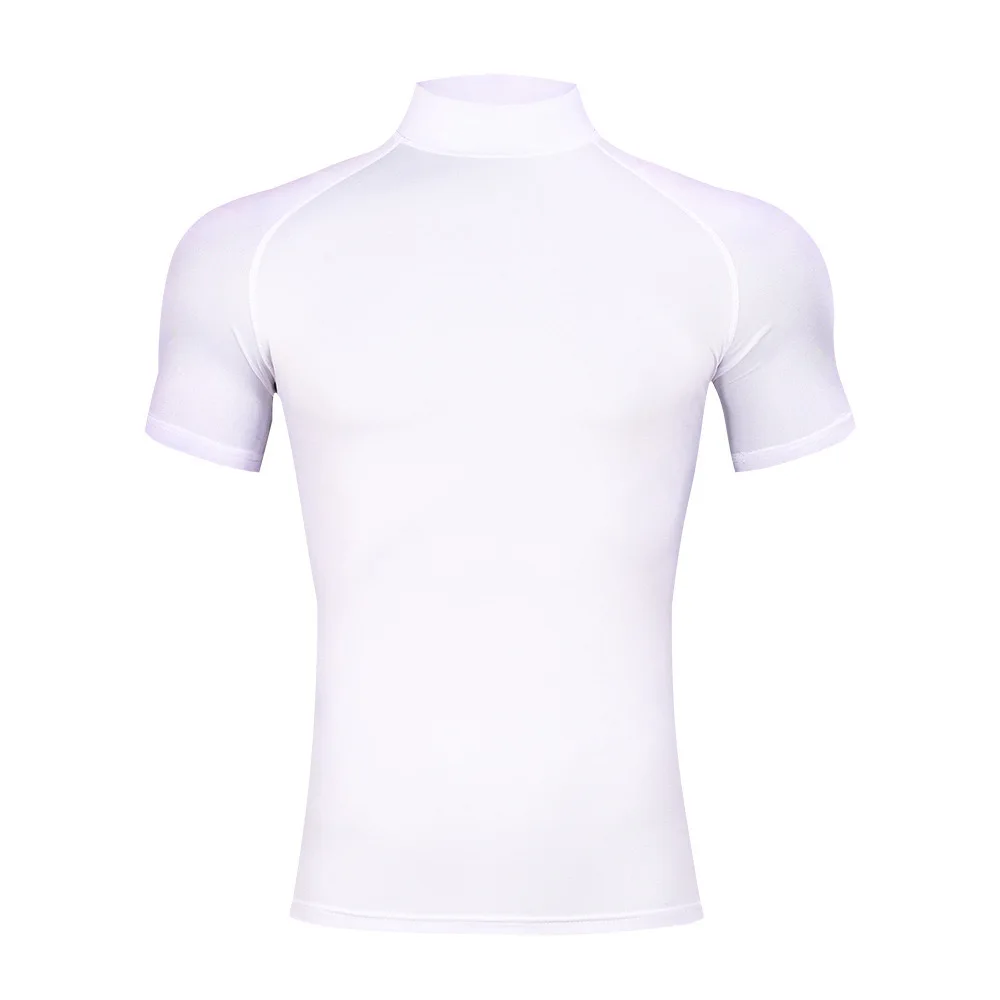 1pcs Men T-Shirts Running Shirt Boys Basketball Shirts Men's Jersey Sportswear Mens Jogging Quick Dry Mock Neck Fitness Tops 3