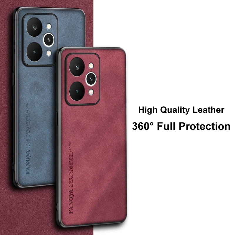 Luxury PU Leather Shockproof Phone Case - Full Protection Back Cover