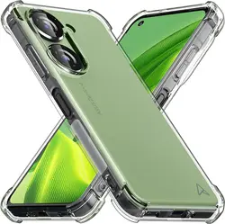 Shockproof Clear Case with Reinforced Corners for Smartphones (Clear)