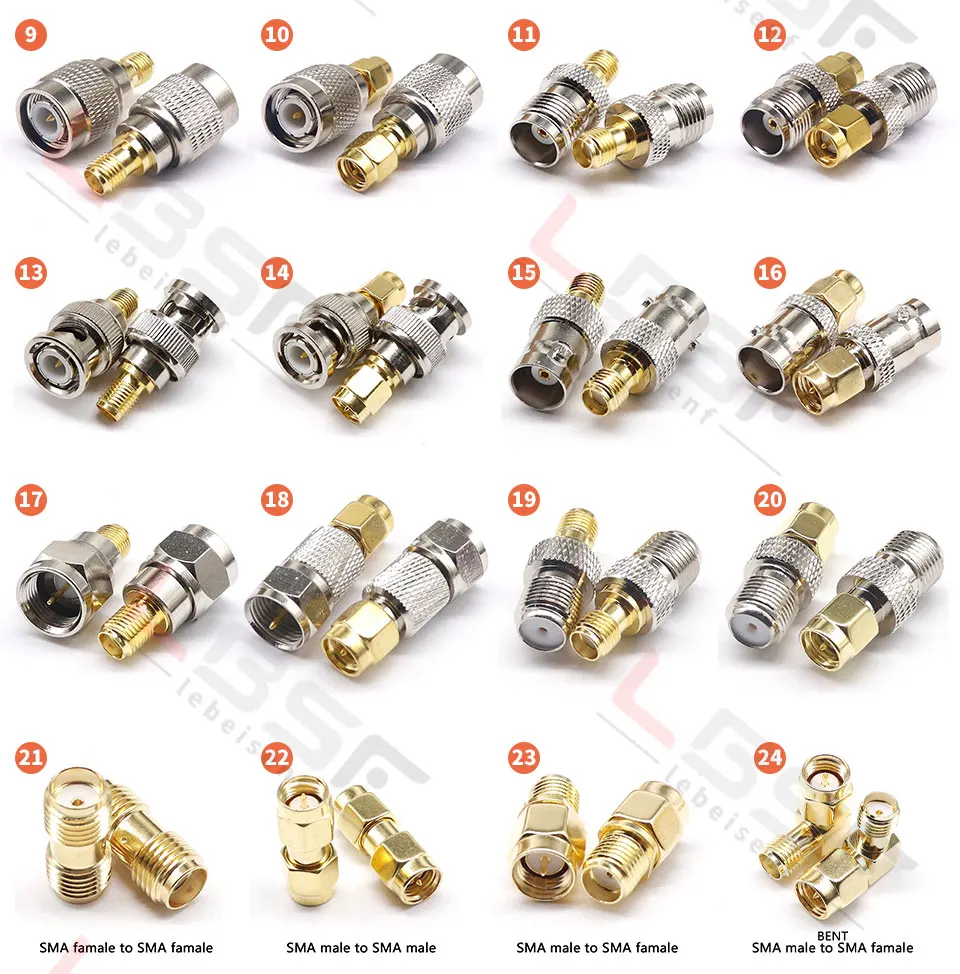 adaptateur rf coaxial série sma vers connecteur de tête de tout en boîte de pièces