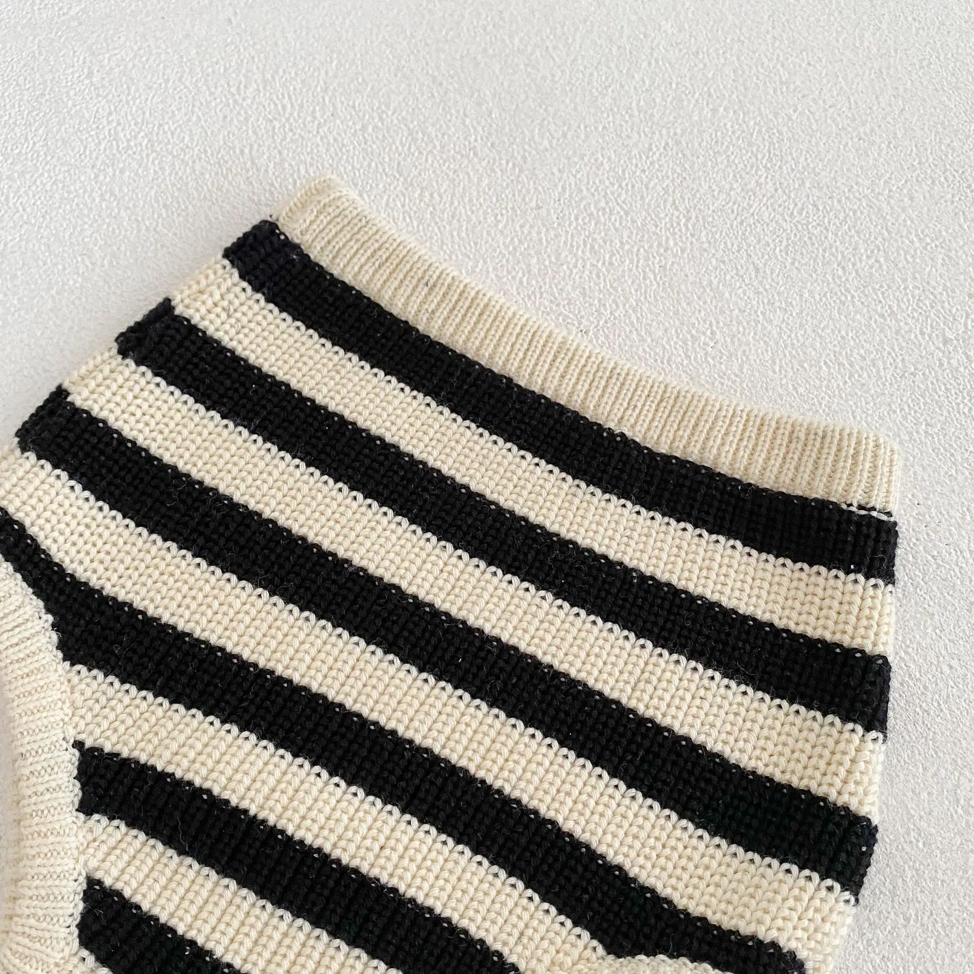 2022 baby clothing knitwear two piece set baby boy and baby girl set striped sweater spring and Autumn New