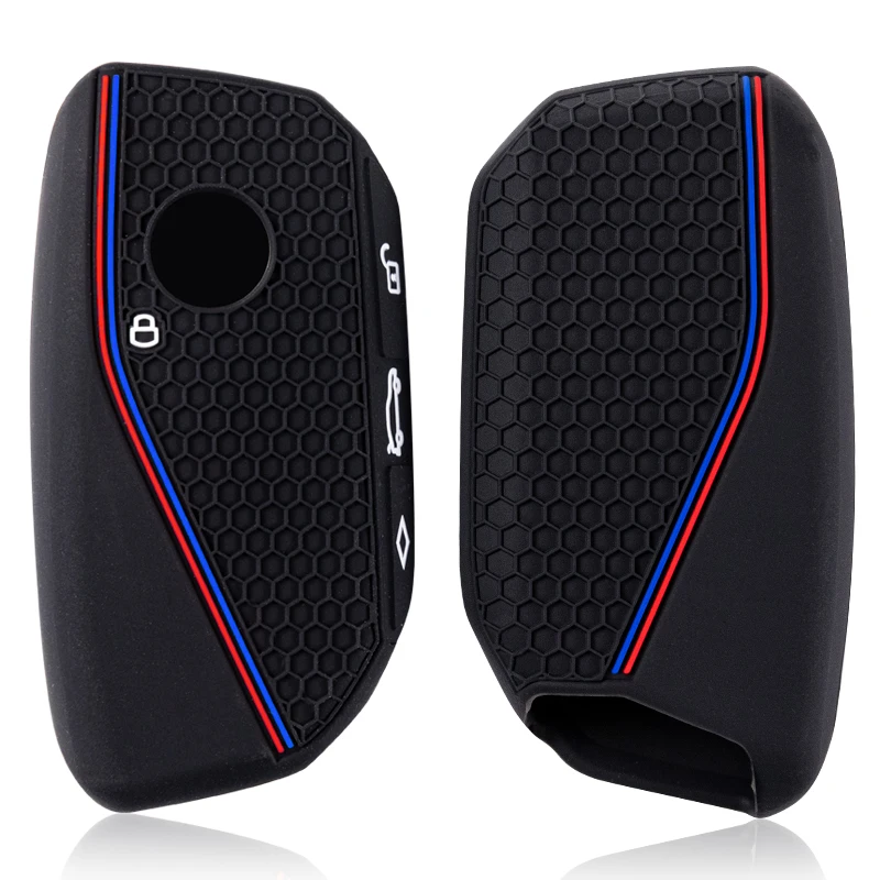 Premium Silicone Alcantara Car Remote Key Case Cover