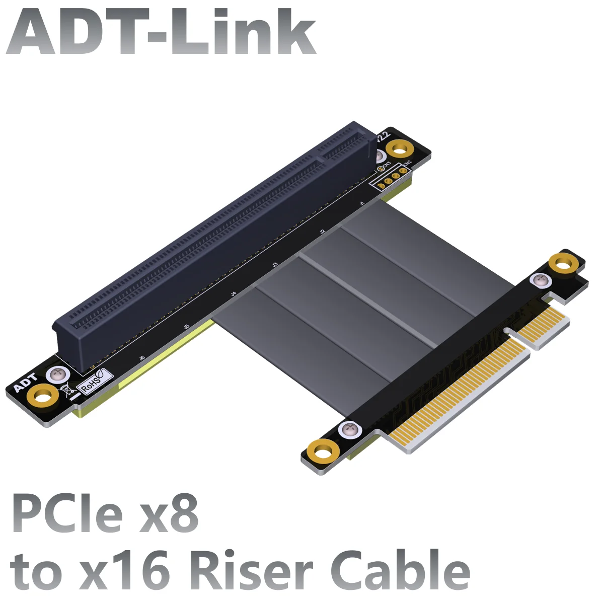 ADT-Link-PCIe-3-0-x8-to-x16-Riser-Cable-Male-to-Female-Adapter-Support ...