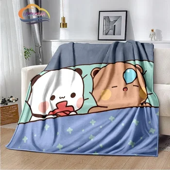 Cartoon Print Bear and Pa Blanket 1