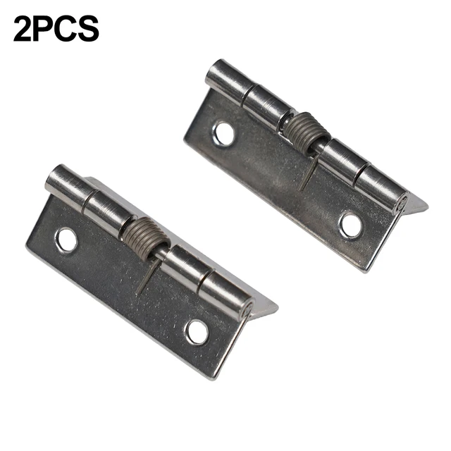 2pcs Self Closing Stainless Steel Silver Spring Door Hinge Hardware 1/1.5/2/2.5/3Inch Household Hardware 3