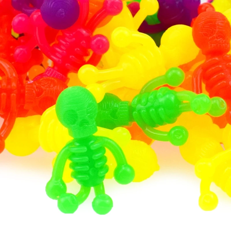 C9GB 1.5’’ Stretchy Skeleton Sensory Fidget Pressure Relief TPR Toy Zombie Figure Doll for Kid Adult ADD Autism Therapy 10pcs |