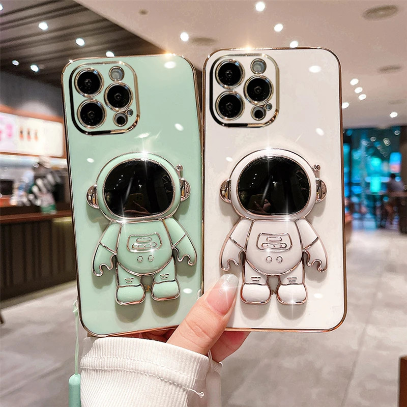 Astronautin kaulanauhakotelo OPPO A77S A57 A15S A53S A74 A78 A94 5G Reno 10 Pro 7 4G A73 A72 -puhelimelle, pinnoitettu takakansi_voghion.com