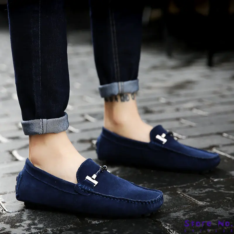 

High Quality Men Summer Shoes Luxury Brand Loafers Men Shoes Casual Suede Slip on Breathable Comfortable Nubuck Moccasins Shoes