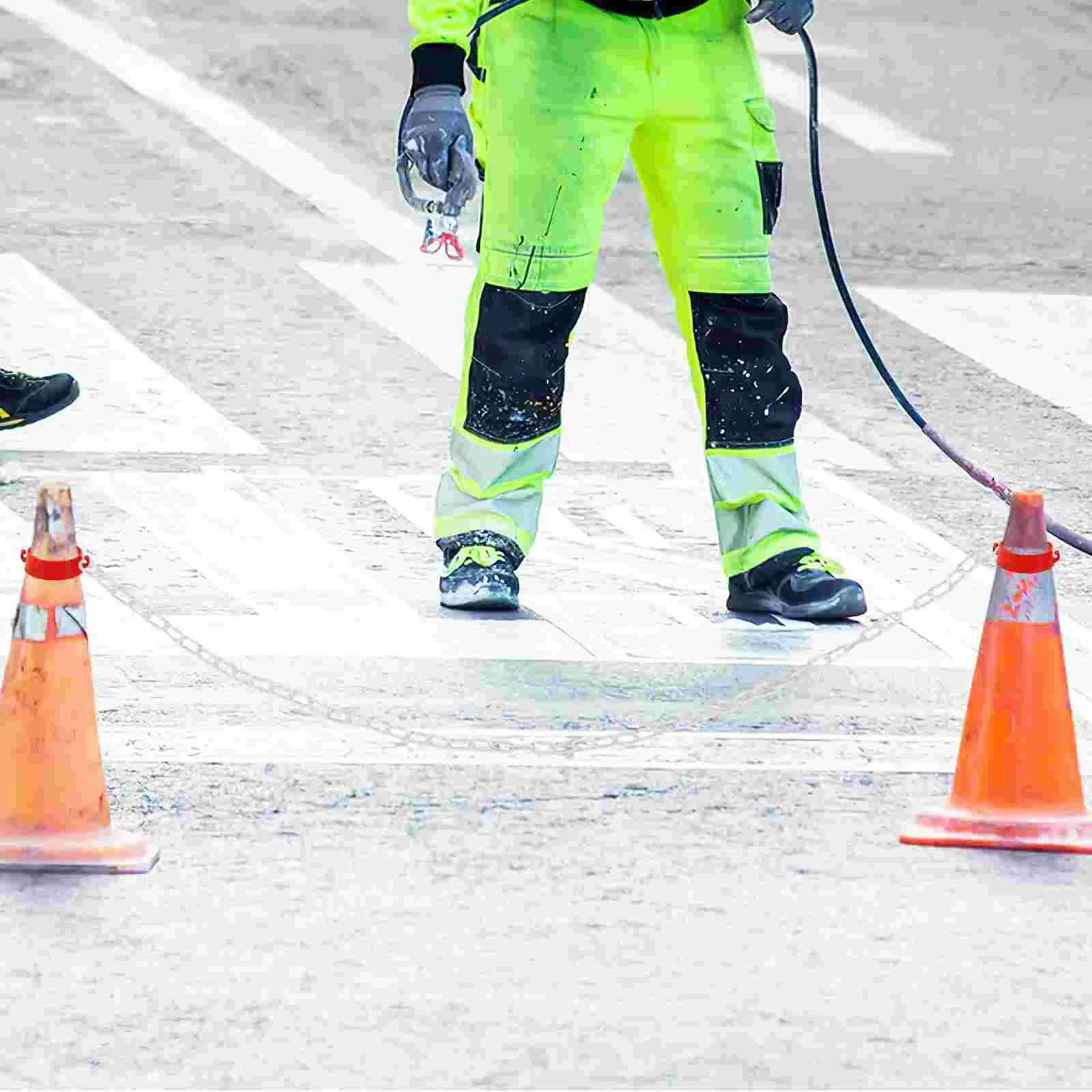 White Plastic Protective Chains Traffic Barrier Crowd Control Chain Links Safety Fence Parking Caution Security Chain Roadway plastic chain barrier