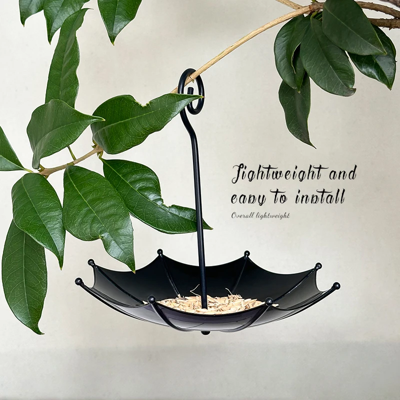 Bird Feeder Parrot Feeder Bird Water Drinker Bird Grinding Bar Bird Supplies Creative Umbrella Feeder Parrot Food Tray Outdoor Water Tank Birdcage Hanging Decorative