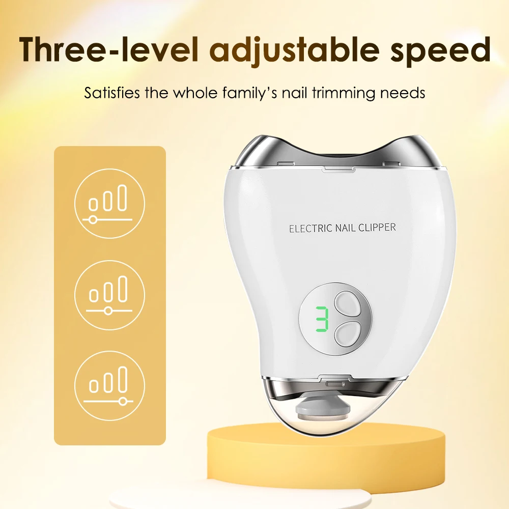 다기능 전기 네일 클리퍼, 네일 트리밍 및 네일 폴리싱, 자동 매니큐어 밀링 커터, 어린이 및 성인용, 2 in 1