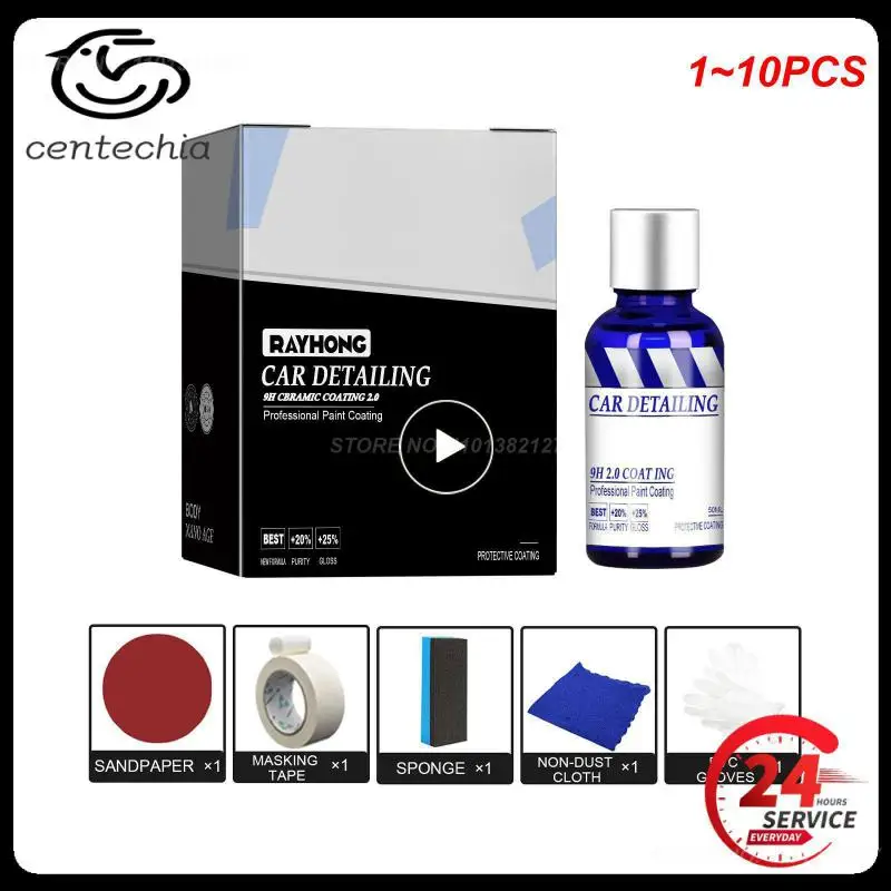 

1~10PCS Car Ceramic Coating 12H Liquid Glass Nano Super Hydrophobic Car Plating Anti-Scratch Graphene Plating Solution Set
