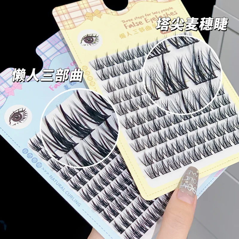 

10 Row Manga Fake Eyelashes Segmented Lashes Extension Artificial Mink Eyelashes 12mm Single Cluster Eyelash Makeup DIY Lashes