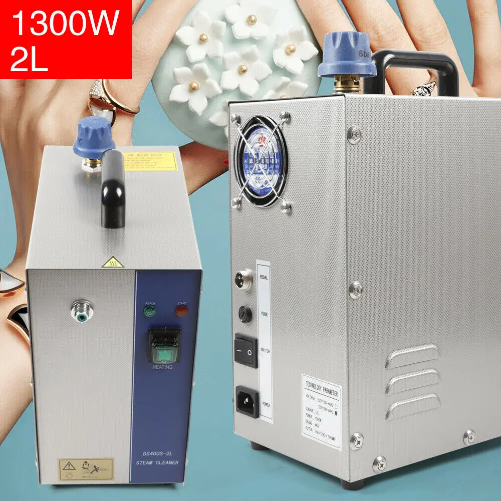 2L Gold And Silver Jewelry Steam Cleaning Machine Steam Cleaning Cleaner Ac 110v Stainless 1300W