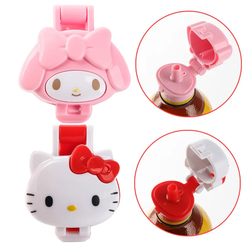 Daiso Sanrio HELLO KITTY BOTTLE CAP STRAW & BOTTLE CAP