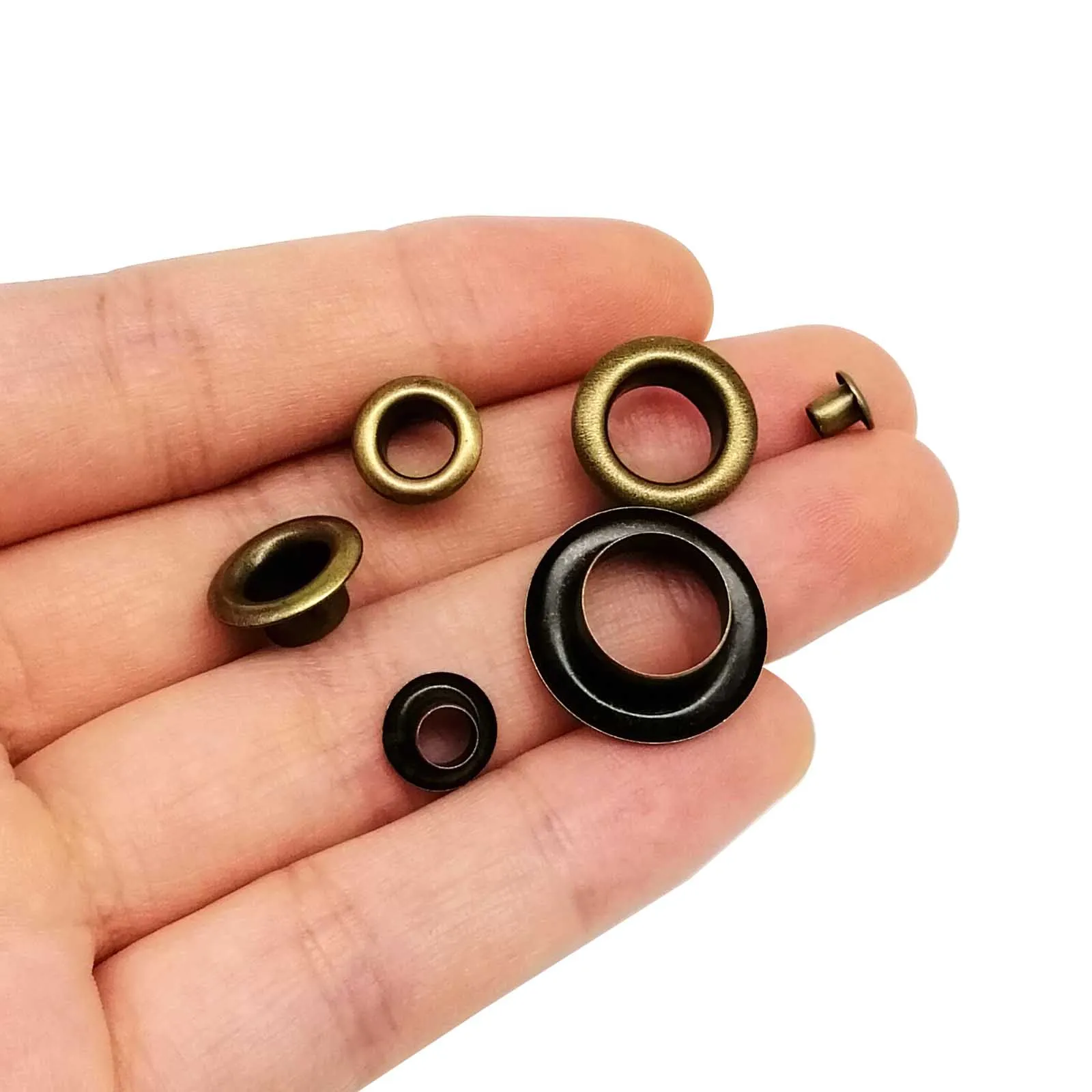 2.5-12mm High Quality Antique Brass Bronze Eyelet With Washer Grommet Ring Air Hole Rivet For Leather Bag Shoes Belt Cap 100sets eyelet grommet ring kit eyelet grommet ring grommet eyelet kit