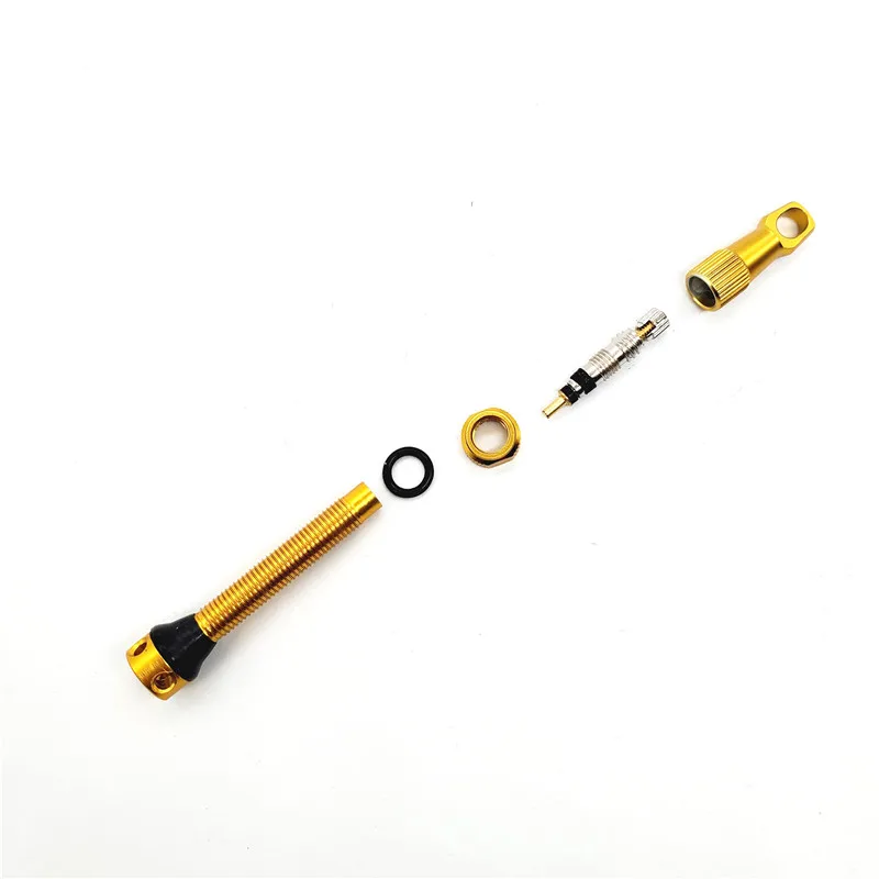 44mm Bike Tubeless Tire Valve With Wrench Cap Road Bike MTB Presta No Tube Valves Aluminum Alloy bicycle tire valve cap bicycle valve cap bicycle tubeless valve bicycle valve valve cap valve caps bicycle air valve air tyre valve stem