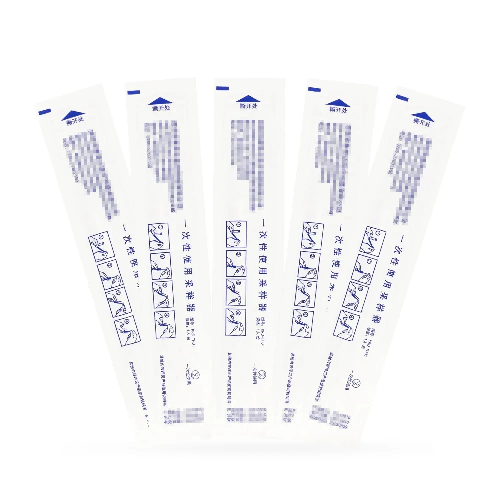 100 PCS Flocked Cotton Disposable Nasal Swabs Specimen Collection Swab Nasopharyngeal Oral Swab Test Laboratory Oral cotton swabs disposable cotton swabs