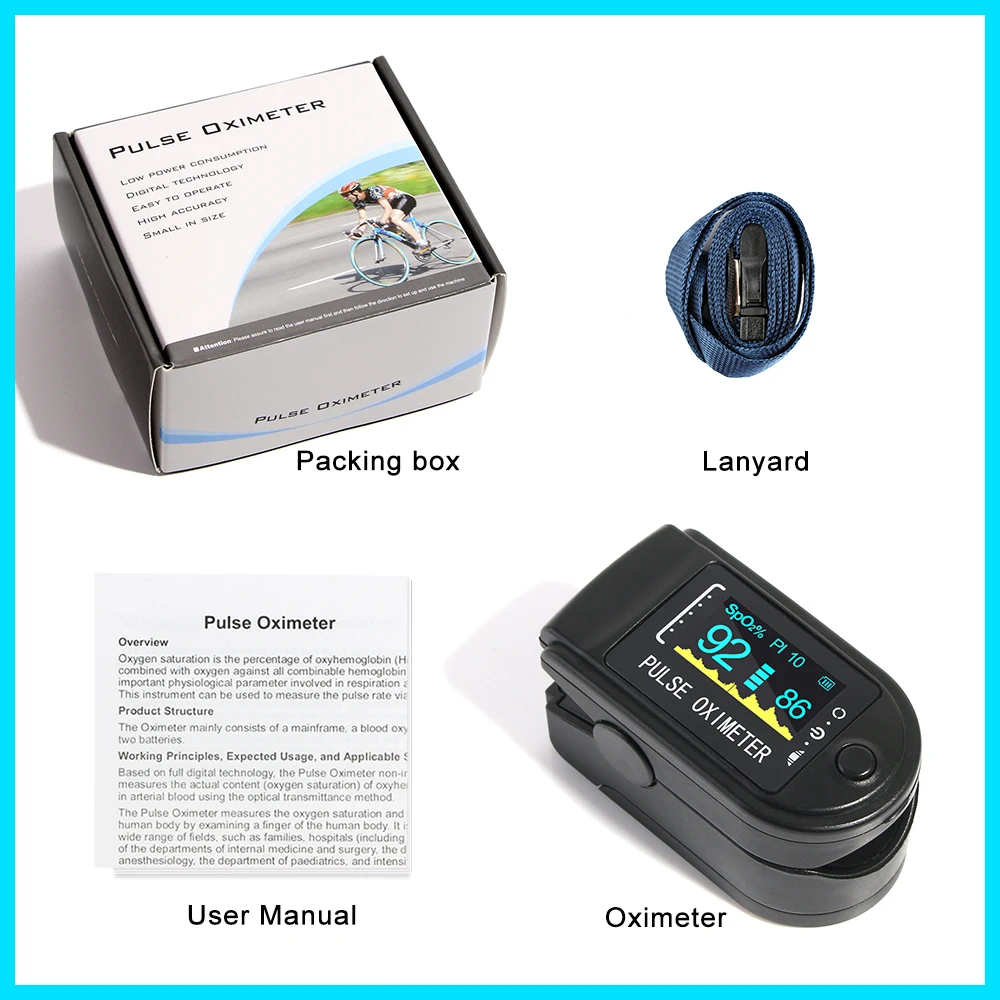 RZ Fingertip Pulse Oximeter Blood Oxygen SPO2 PR Saturimetro Sleep Monitor Portable Pulse Oximeter