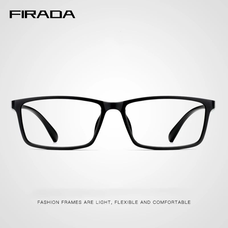 

FIRADA Fashion Transparent Eyewear Women's Vintage Square TR90 Eyeglasses Myopia Optical Prescription Glasses Frame For Men D114