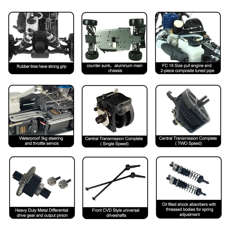 Professional Nitro Powered High Speed Rc Car VRX RACING RH1006 Off