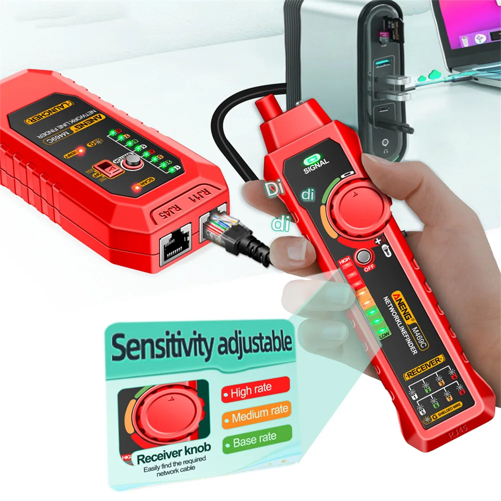 Multifunction Network Cable Finder RJ45 RJ11 LAN Cable Tester Ethernet Telephone Line Tester Earphone Networking Tool