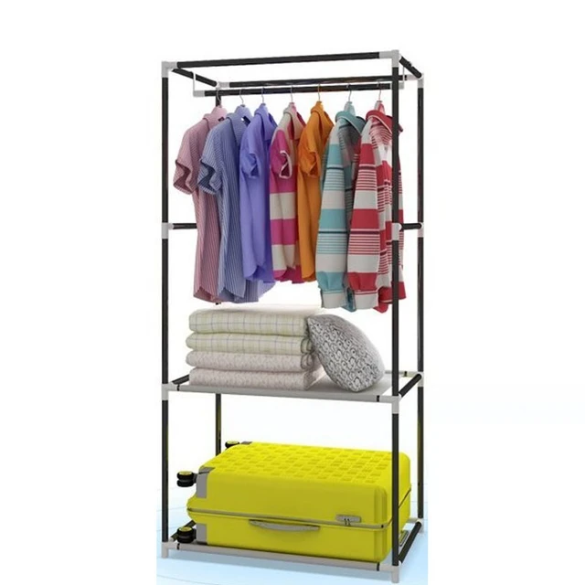 Simple Portable Wardrobe Closet Metal Clothing Rack Guarda Roupa Armarios Roperos  Dormitorios Baratos Cabinets for Living Room - AliExpress