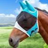 Horse Fly Masks Breathable Horse Head Cover Anti-Mosquito Horse Summer Eye Shield Adjustable Outdoor Riding Equestrian Equipment 2