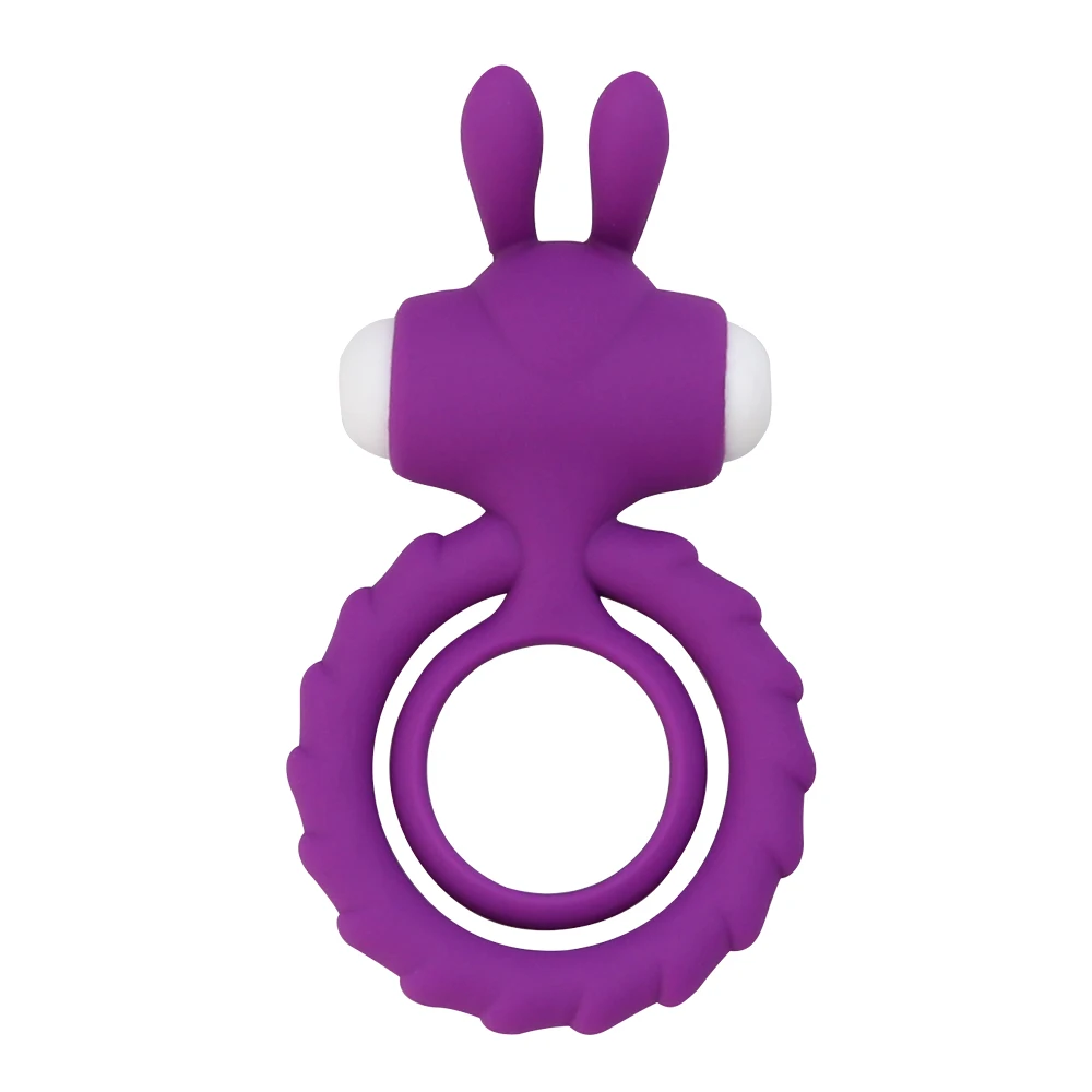 Anillo de C&oacute;ckel de Silicona Suave con Vibrador Dual Estimulaci&oacute;n Cl&iacute;toris Anillo Pene para Hombres Juguetes Sexuales par