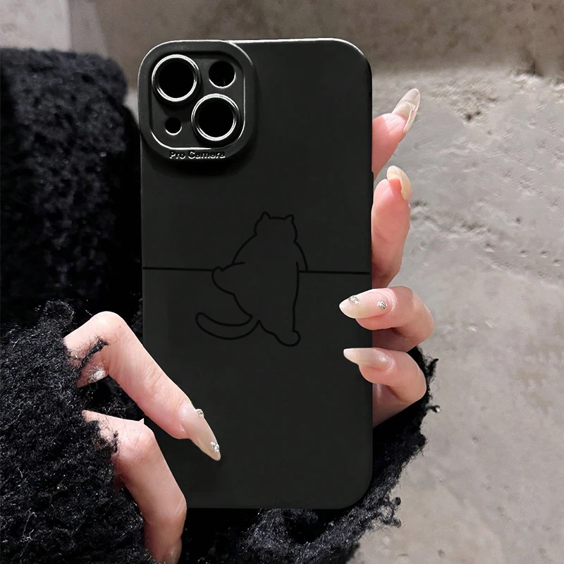 Minimalist Line Cat Phone Case