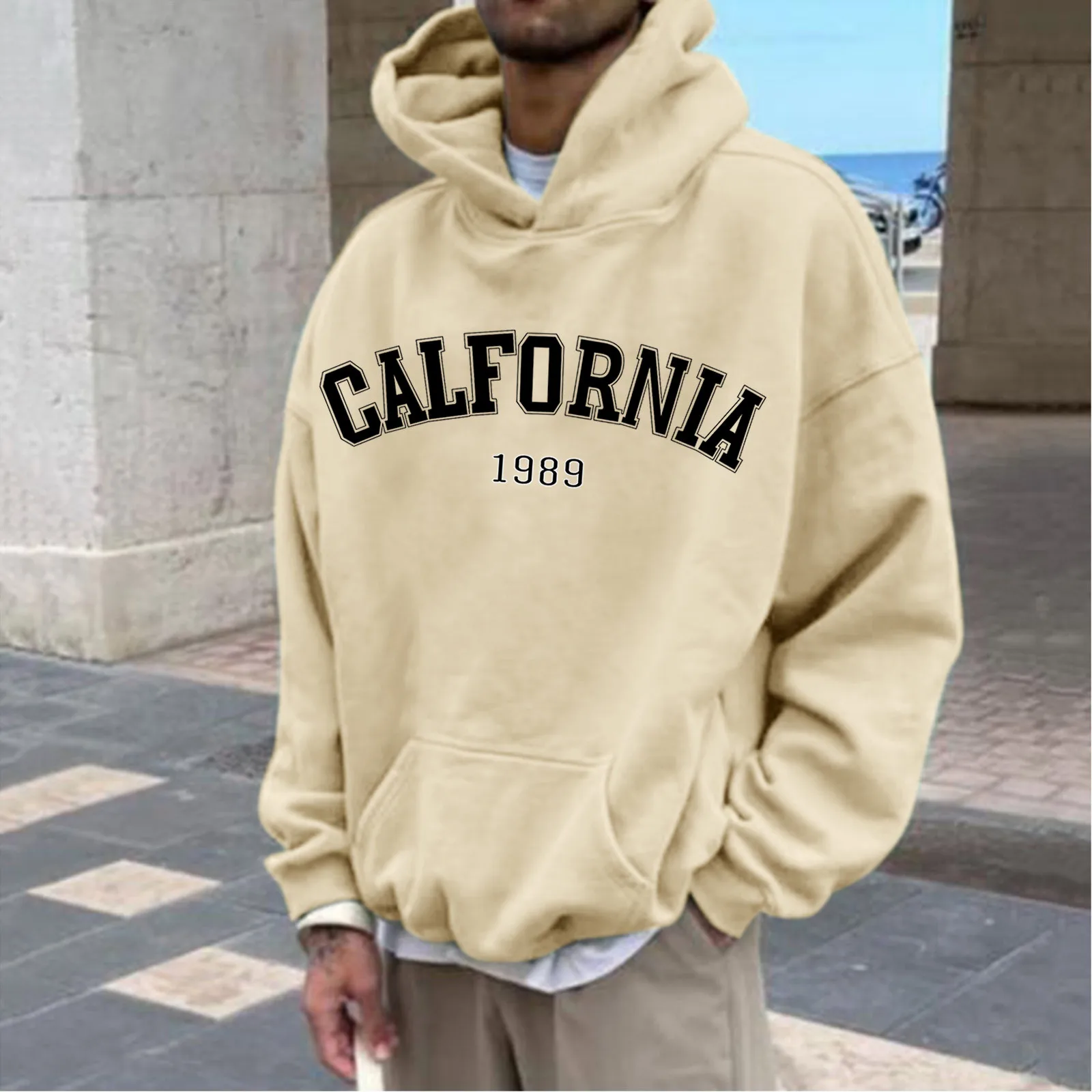 Hoodies Men Sweatshirts Letter Printing Fleece Oversized Hoodie Fashion Hip hop Unisex Pullover Graphic Hoodies For Male