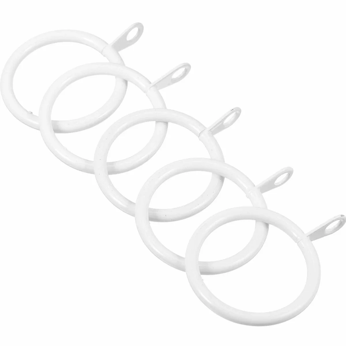 iPEAK Anelli per tende, diametro interno 38 mm, in metallo, grandi, ganci per aste per tende (confezione da 24, nero