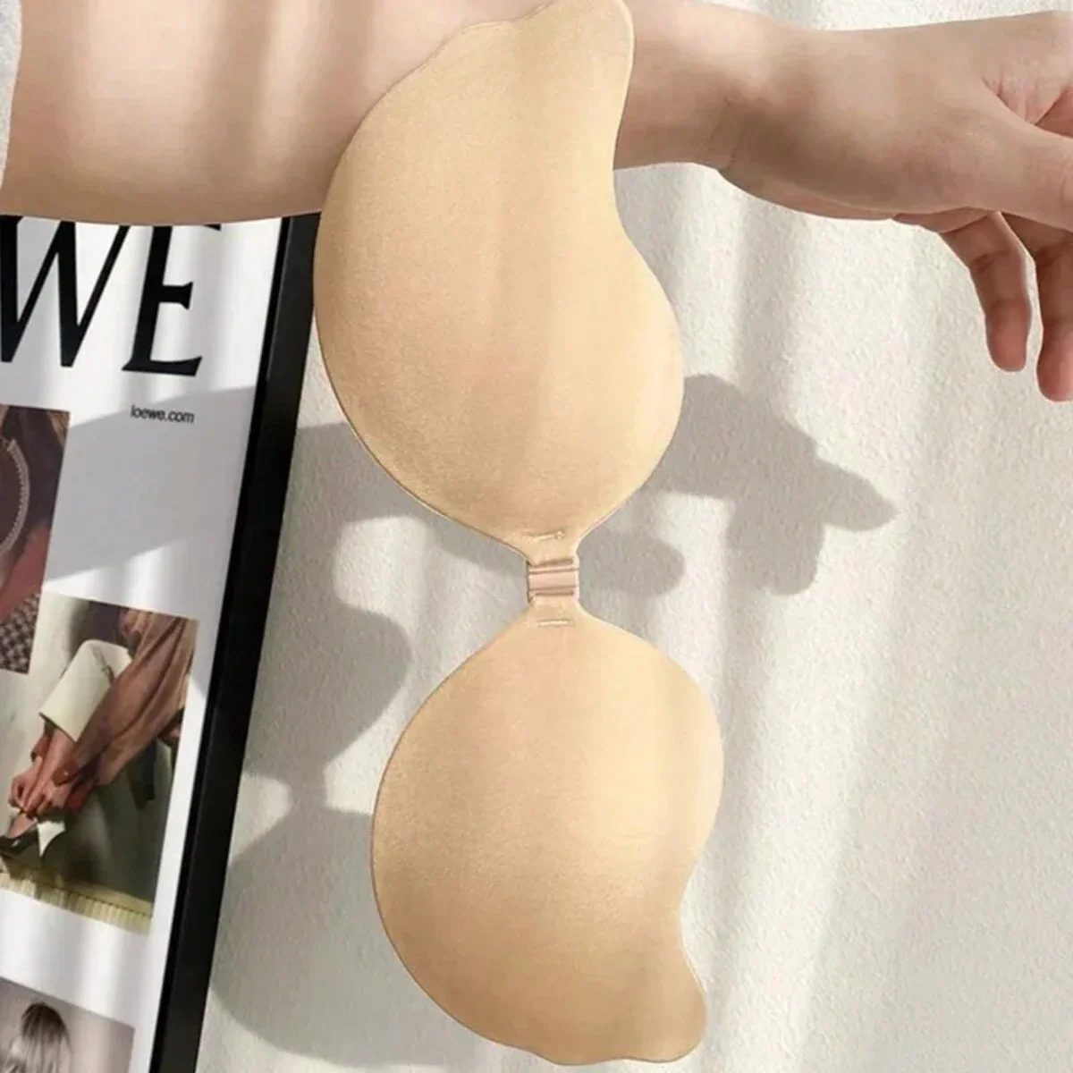 1Pair Women Invisible Underwear nubra Breast Patch Tow-Color Hypoallergenic Mango Cup bra Silicone Non-Falling Off Thin