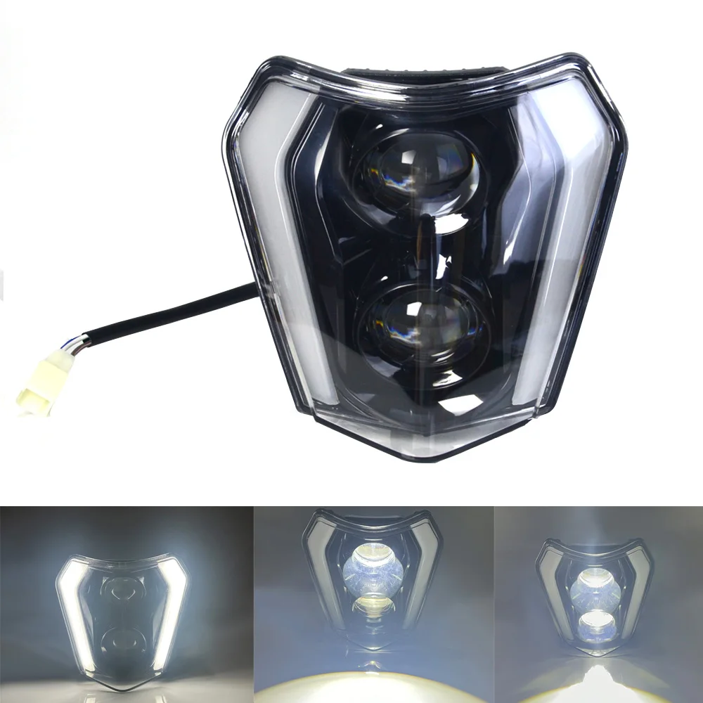 Motorcycle LED headlight DRL light for KTM EXC EXCF SX SXF XC XCF XCW XCFW 125 150 250 300 350 400 450 505 525 530