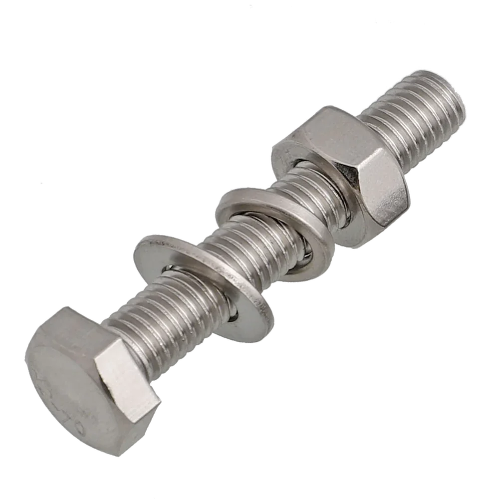 Description Picture 2 of item40Set Allen Bolt Hexagon Socket Head Cap Screw Hex Nut Washer M3 M4 304 Stainless Steel DIN933Flat Spring Set L=8-30mm