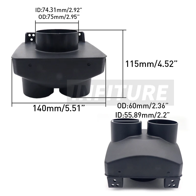 1 Hole 75mm to 4 Holes 42mm Air Outlet Vent Cover Air Diesel Parking Heater Converter Parts For Car Truck Camper Caravan Boat