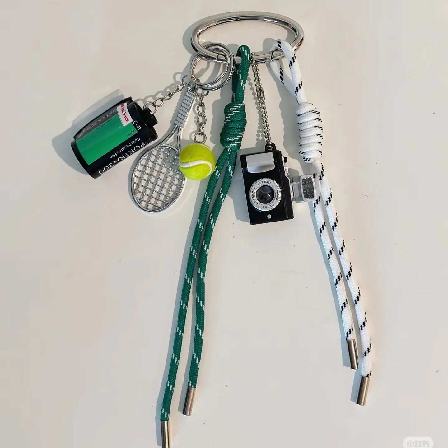 Leather charm hanging detail