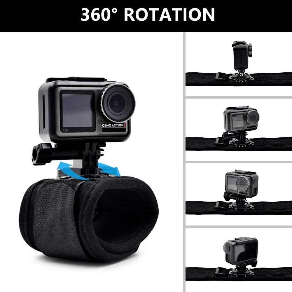 360 Degree Rotating Action Camera Wrist Strap