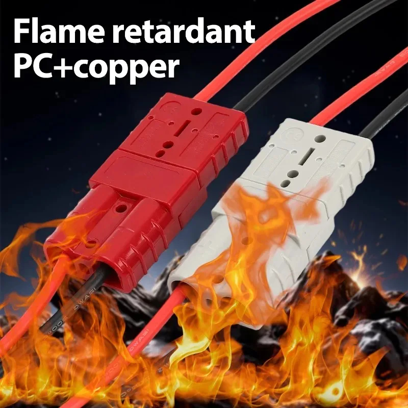 28cm Anderson Plugs 50A with Wire 12AWG M8 Post Jacket Forklift Battery Charging Cable Extension Cord Anderson Connector