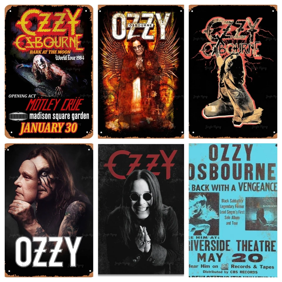 Ozzy Metal Tin Sign Poster Vintage Ozzy Osbourne Rock Music Poster