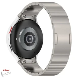 Titanium No Gaps Link Bracelet - Quick Fit Band Strap - Galaxy Watch FE (Titanium)