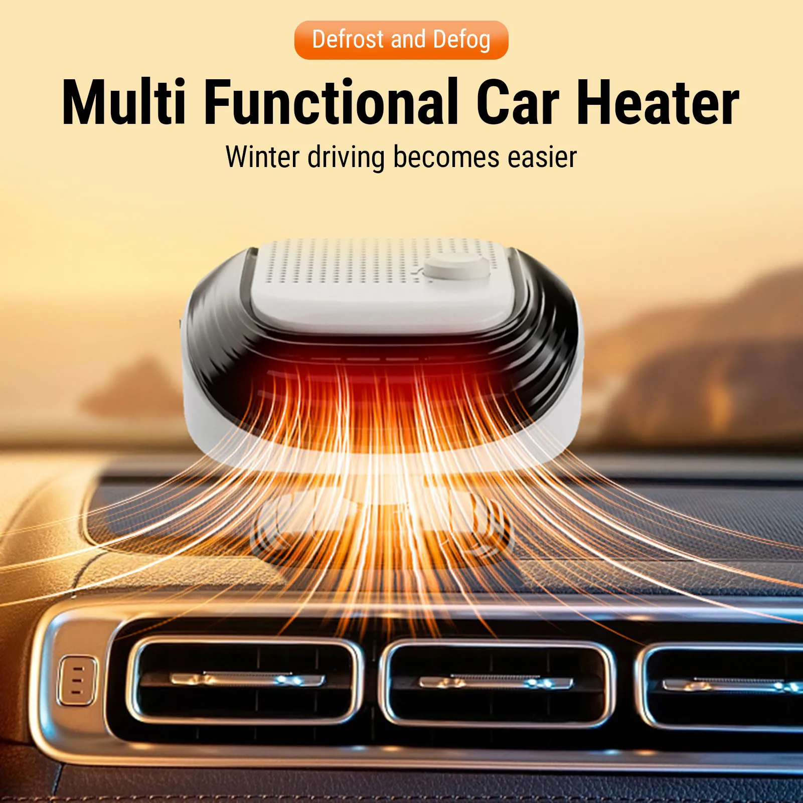 Car Heater 120W 360 Degree Rotatable Angle Adjustable Fast Heating Car  Defroster Defogger for Vehicle Car Heater