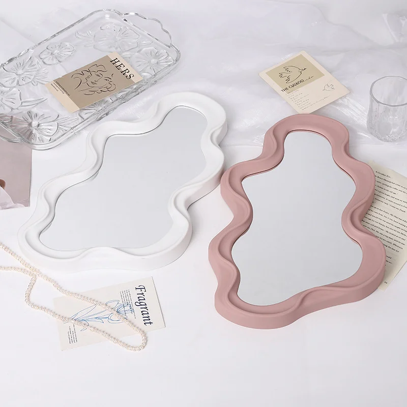 Cloud Shaped Desktop Makeup Mirror makeup mirror wall mirrors