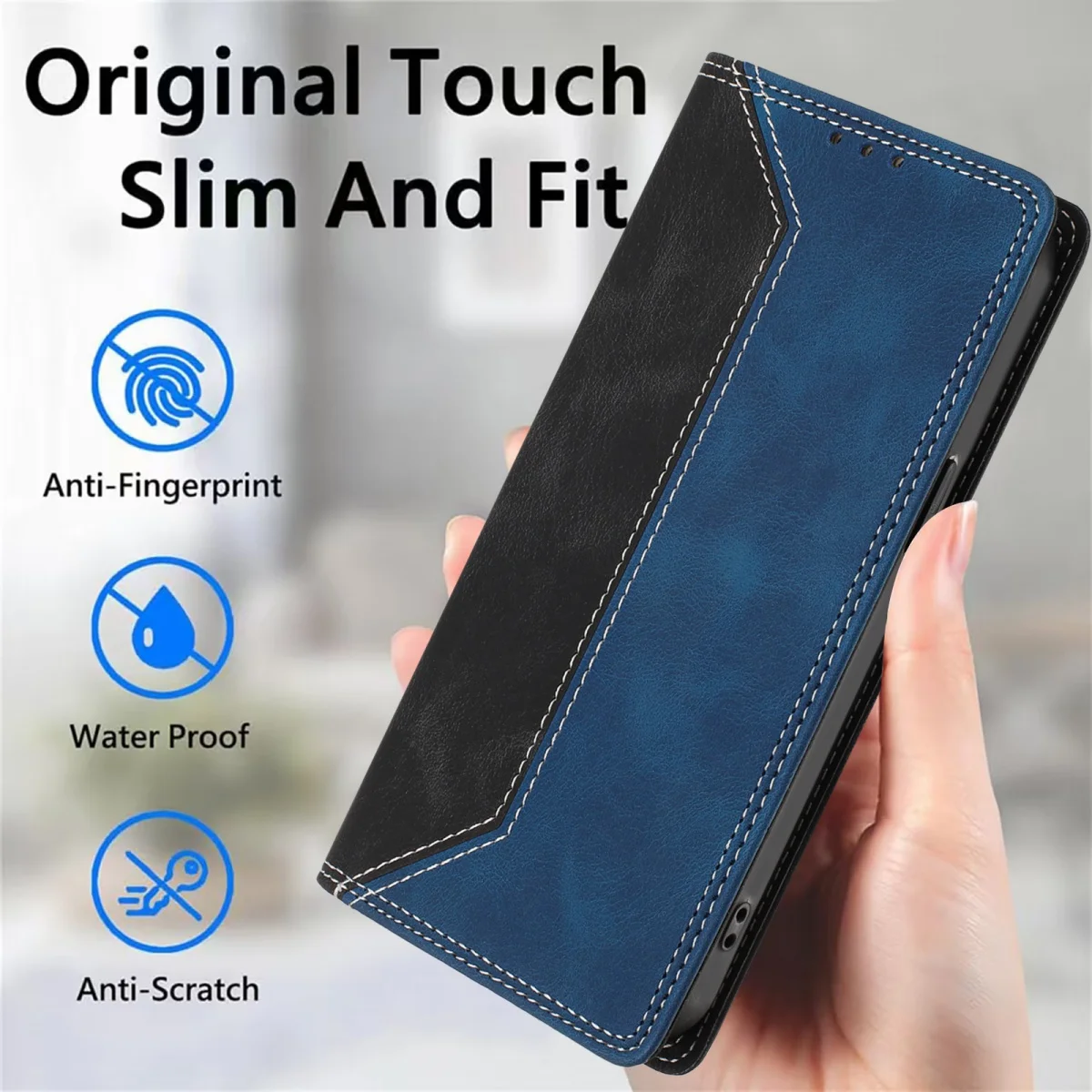 MAOGE Cover Per Honor X8 Con Finestra Traslucida: Custodia A Libro Magnetica Con Supporto, Blu