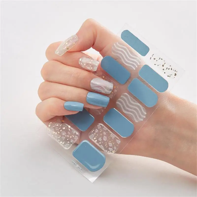 Full Cover Nail Stickers Fashion Nail Polish Decoration Sparkling Glitter Self Adhesive Manicure Designer Art Sticker nail stickers nail art decoration nail decals
