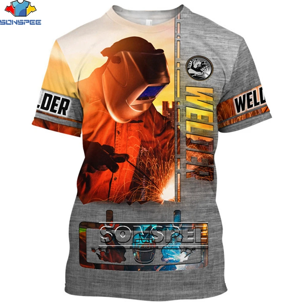 Camiseta Estampado Imagen Soldador 3D: ¡La Pasión del Soldador en tu Estilo!