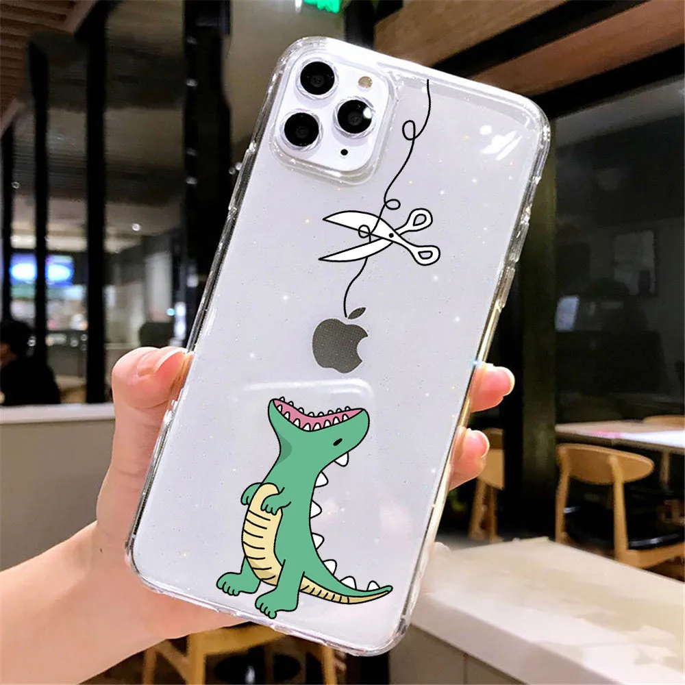 Interactive Funny Mouse Shark Clear Soft Phone Case Cover