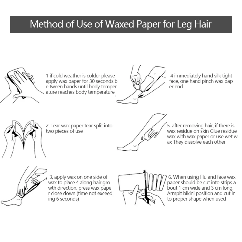Depilatory Wax Strips for Legs Arms