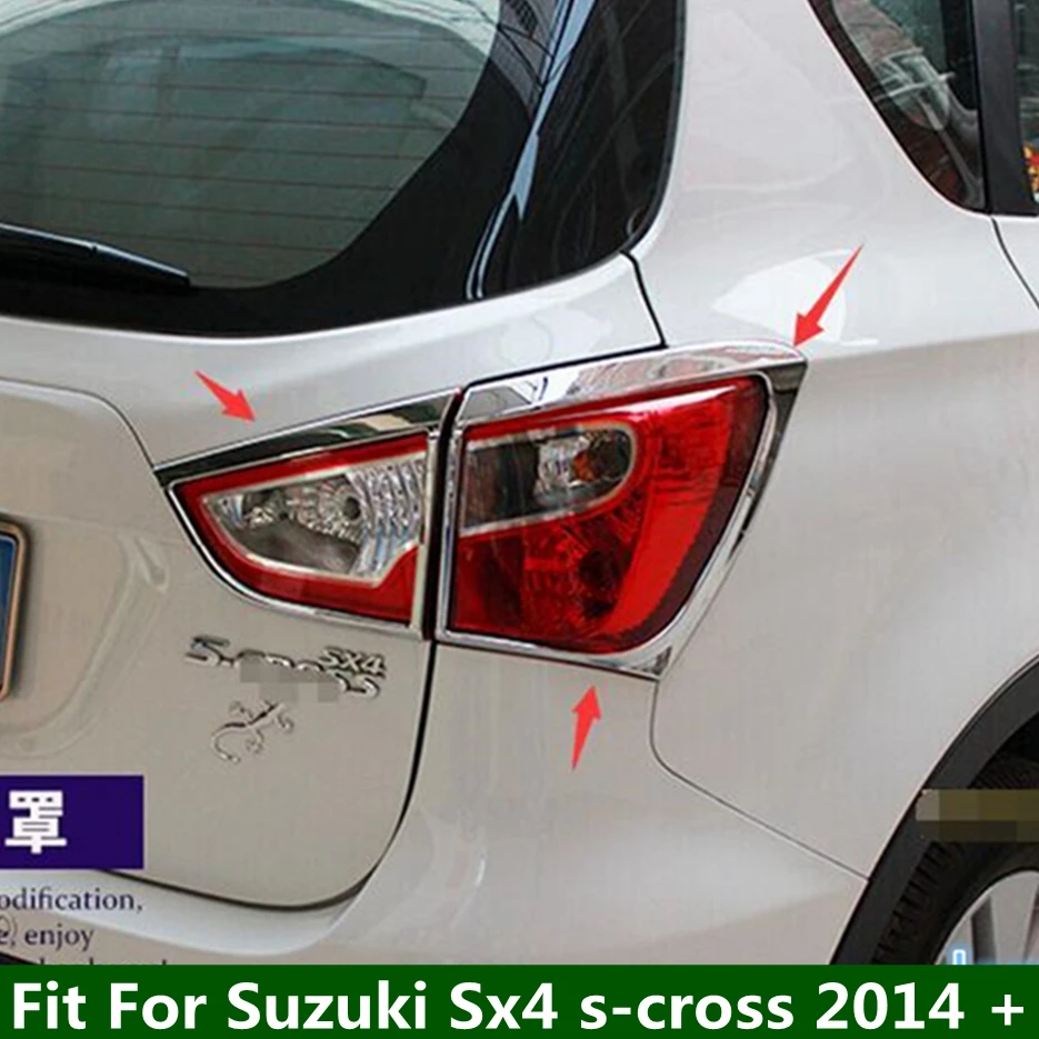 

Rear Tail Lamps Shade Cover Trim Tailgate Lights Hoods Decoration Frame For Suzuki Sx4 s-cross 2014 - 2022 Exterior Accessories
