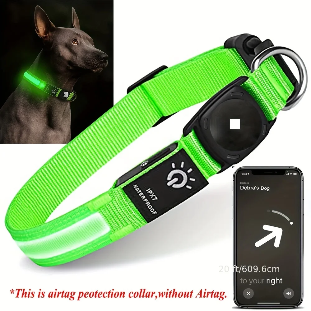 Für Apple Airtag Hunde halsband GPS Finder wasserdicht LED Halsband Licht  USB wiederauf ladbare Schwimm nacht für Apple Air Tag Tracker Fall -  AliExpress